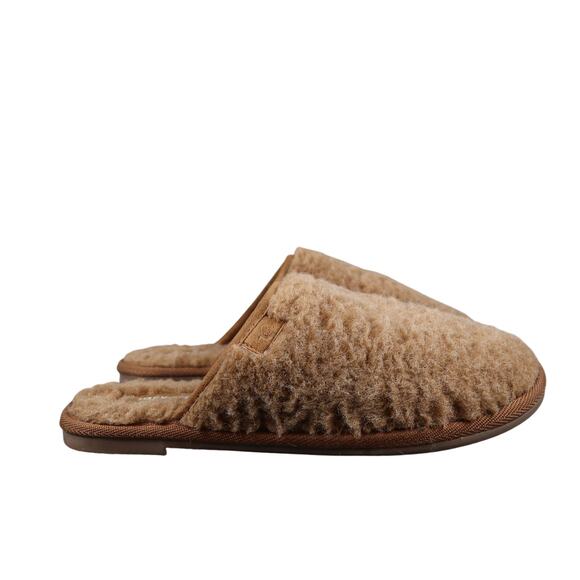 Easy Spirit Shoes Womens 9/10 Slippers Mule Slip On Faux Fur Comfort Casual Tan - Picture 1 of 11